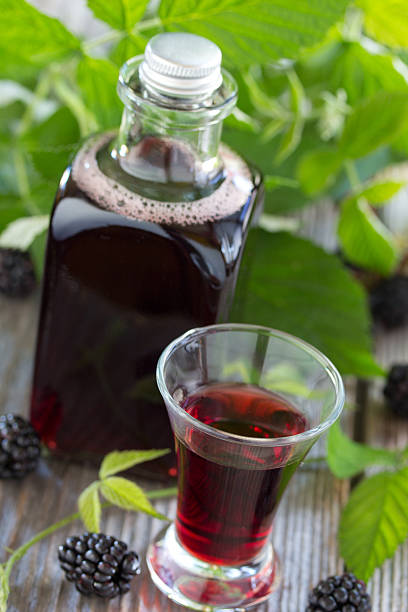 istock Homemade blackberry liqueur 450075831