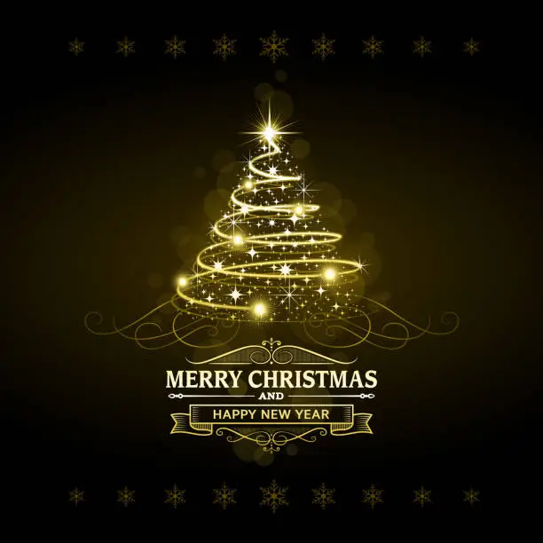 Vector illustration of Christmas Tree Background