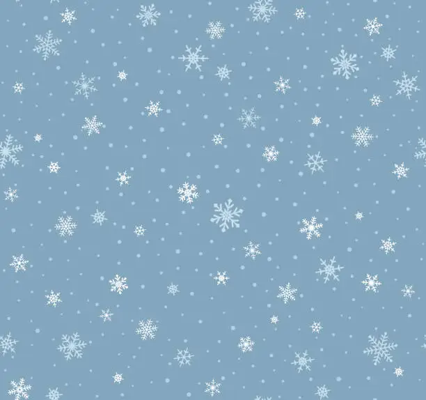 Vector illustration of Seamless Snowflake Pattern