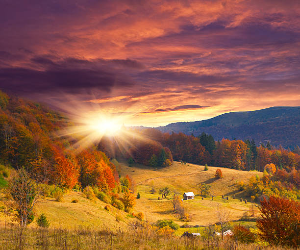 istock Colorful autumn landscape in the mountains 450086831