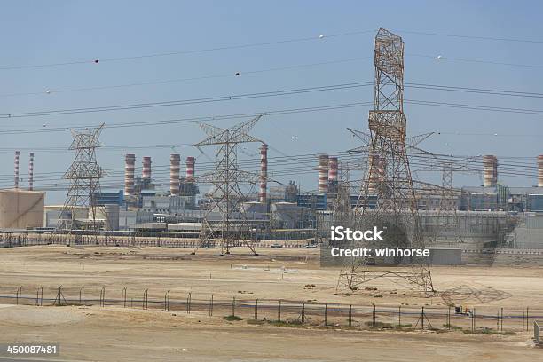 Jebel Ali Электростанция В Дубае Оаэ — стоковые фотографии и другие картинки Дубай - Дубай, Нефтеперерабатывающий завод, Нефтяная промышленность