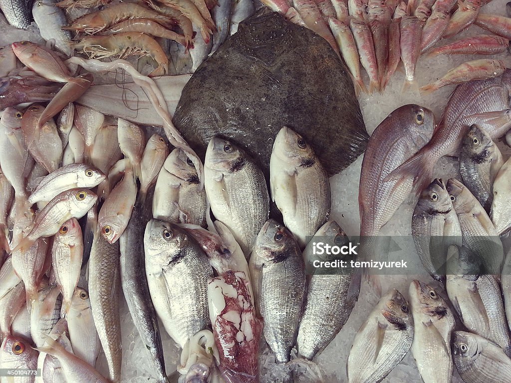 Seafoods no mercado - Foto de stock de Alimentação Saudável royalty-free