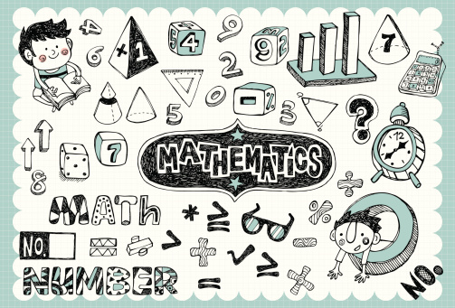 Girl Hand Drawn Math Notes Hand Drawn Mathematics Set 01 Stock Illustration - Download Image Now ...
