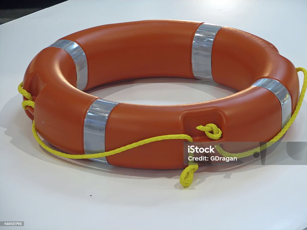 Lifebelt Orange boat lifebelt. Assistance Stock Photo