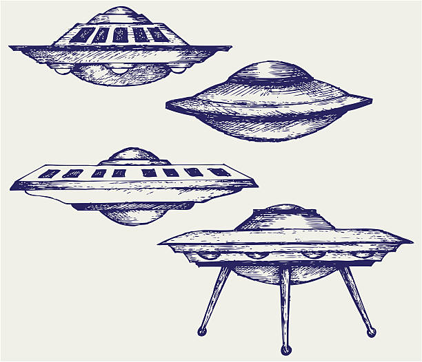 Alien Spaceship Drawing Stock Photos, Pictures & Royalty-Free Images - iStock