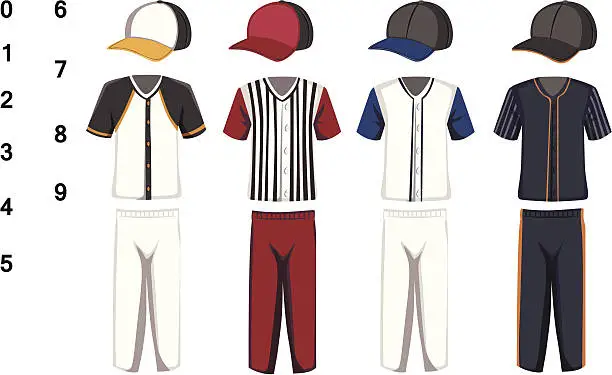 Vector illustration of Baseball jersey