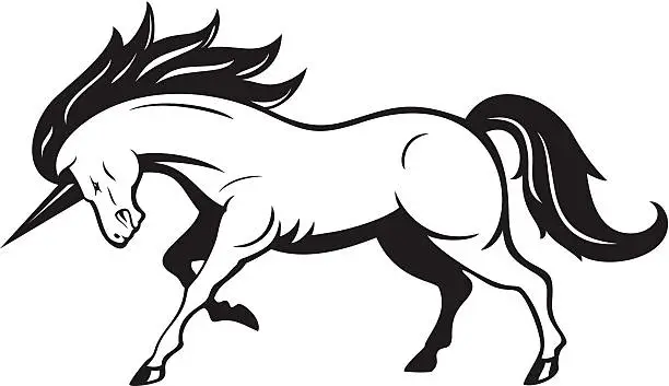 Vector illustration of Unicorn horse