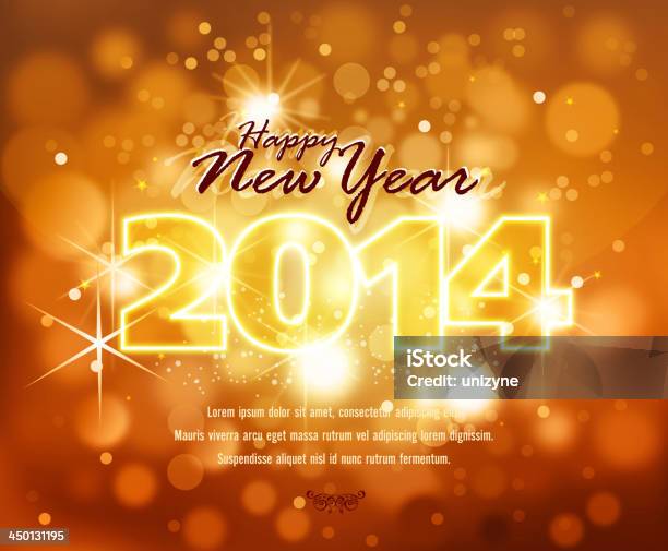 Helle Happy New Year Hintergrund Stock Vektor Art und mehr Bilder von 2014 - 2014, Bildhintergrund, Designelement