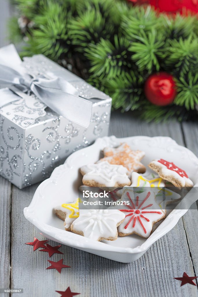 Christmas cookies Christmas cookies on a white plate Anise Stock Photo