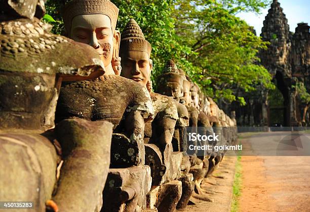 Angkor Thom Front Gate In Cambodia Stock Photo - Download Image Now - Angkor, Angkor Thom, Angkor Wat