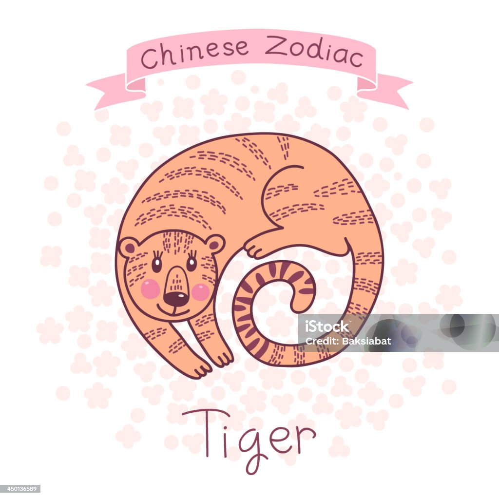 Chinese Zodiac-Tiger - Lizenzfrei Abstrakt Vektorgrafik