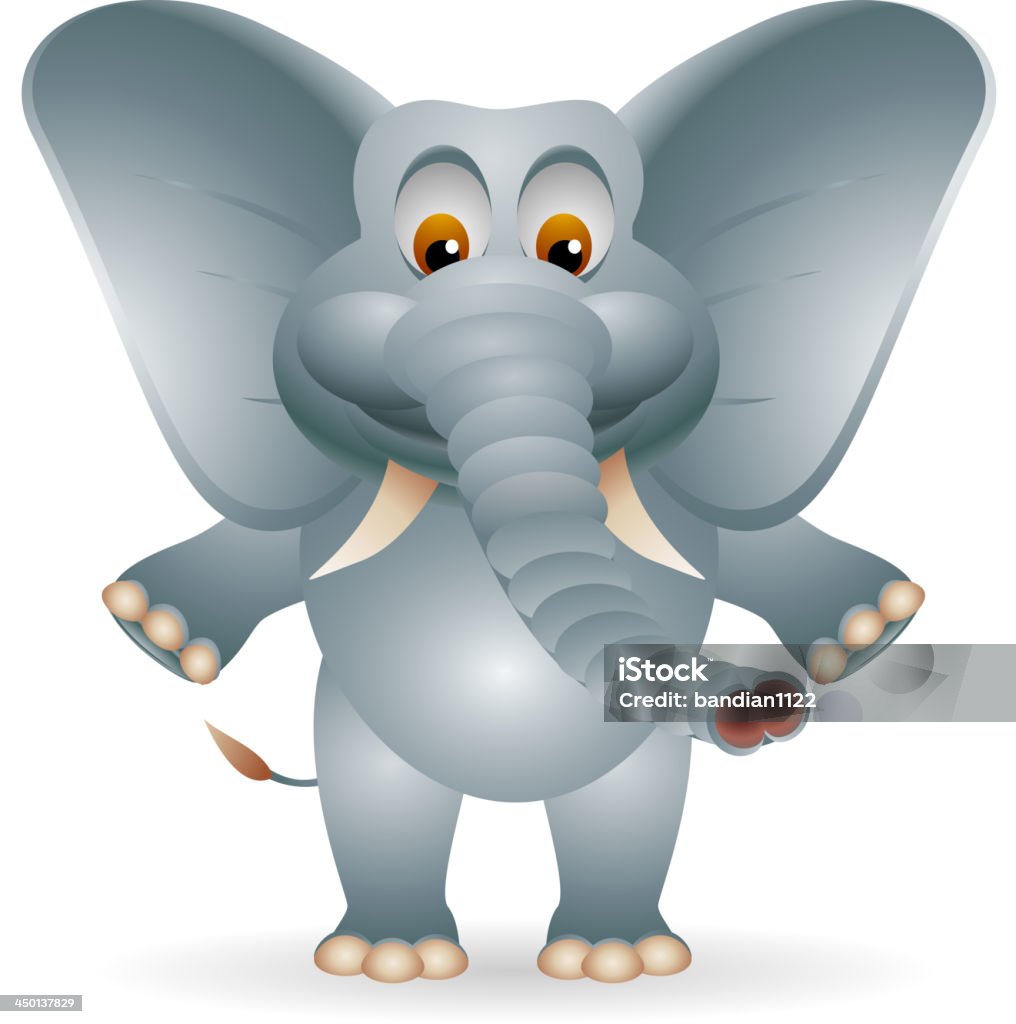 Cute Elephant Cartoon Standing Stock Illustration - Download Image Now -  Animal, Cartoon, Characters - iStock