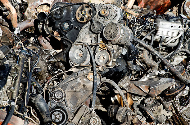 istock Car engines to be recycled. 450138089