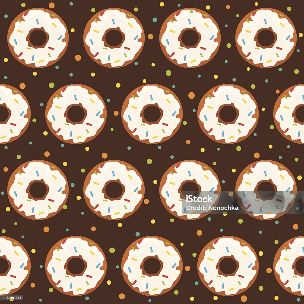 Patterned Donuts Pattern With Donuts Stock Illustration - Download Image Now - American ...