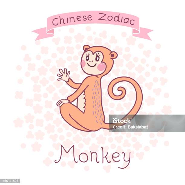 Chiński Zodiakamonkey - Stockowe grafiki wektorowe i więcej obrazów Astrologia - Astrologia, Bez ludzi, Chūnjié