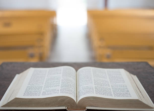istock Bible in Primitive Church 450143293