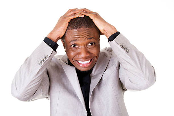 istock Young handsome businessman worried. 450143469