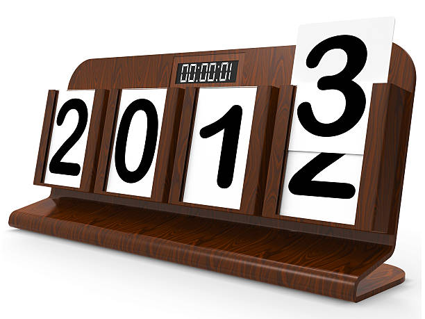 Desk Calendar Represents Year Two Thousand Thirteen