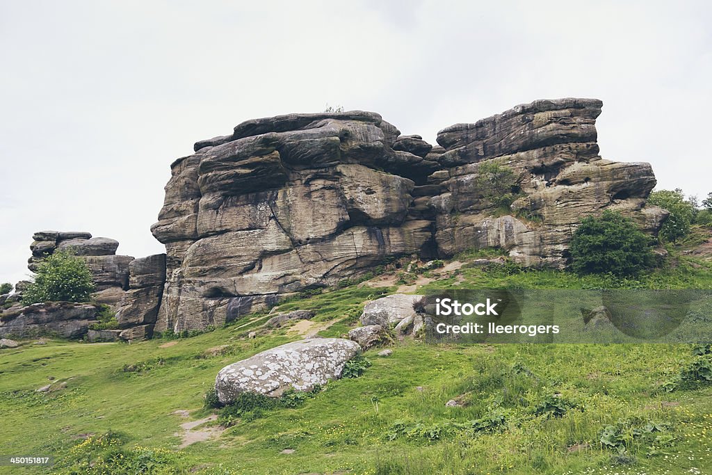 Brimham Rocks in der Nähe von Harrogate, Yorkshire - Lizenzfrei Brimham Rocks Stock-Foto