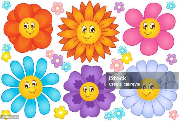 Cartoon Flowers Collection 2 Stock Illustration - Download Image Now - Beauty In Nature, Blossom, Bright