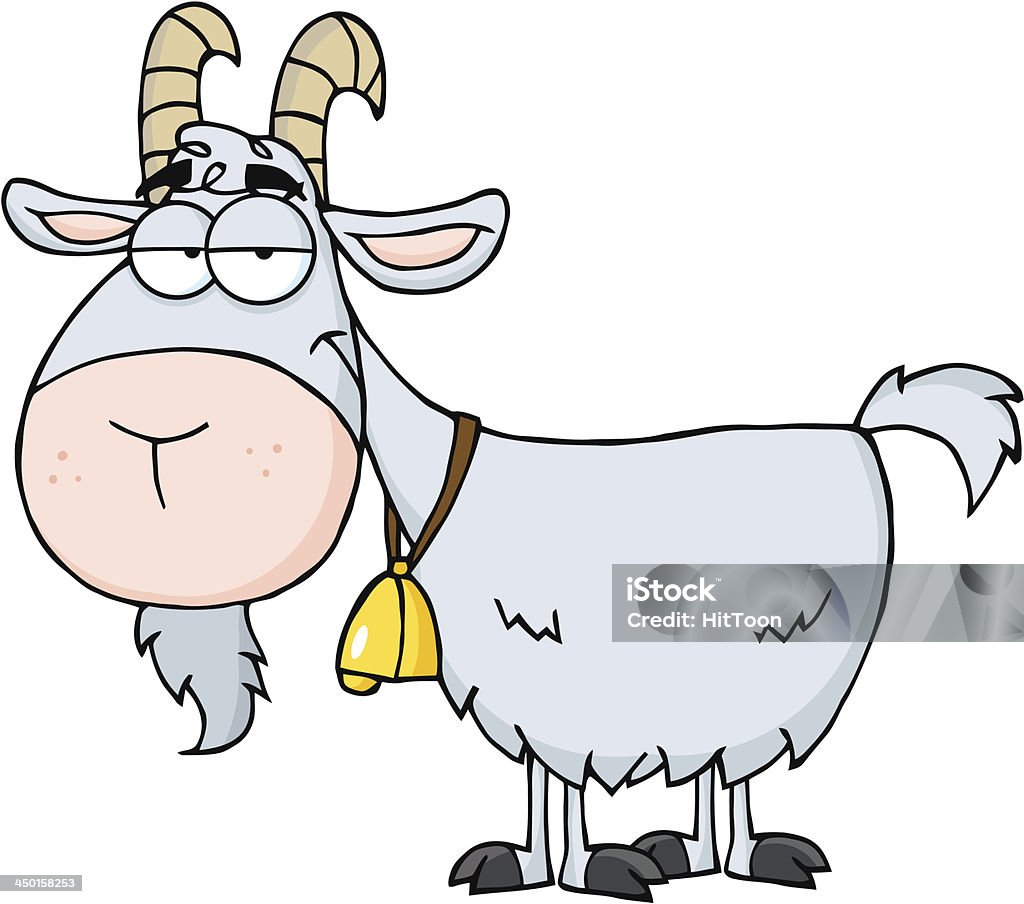 Smiling Goat Cartoon Character Smiling Goat Goat stock vector