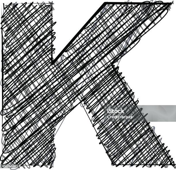 手書き文字レター K - アルファベットのKのベクターアート素材や画像を多数ご用意 - アルファベットのK, アルファベット, イラストレーション