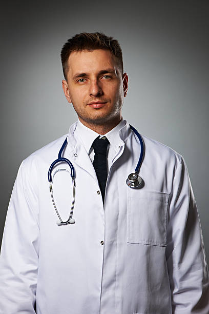 istock Medical doctor with stethoscope portrait 450160483