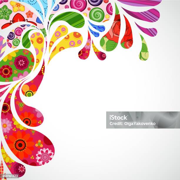 Colorful Border Abstract Illustration Over White Background Stock Illustration - Download Image Now
