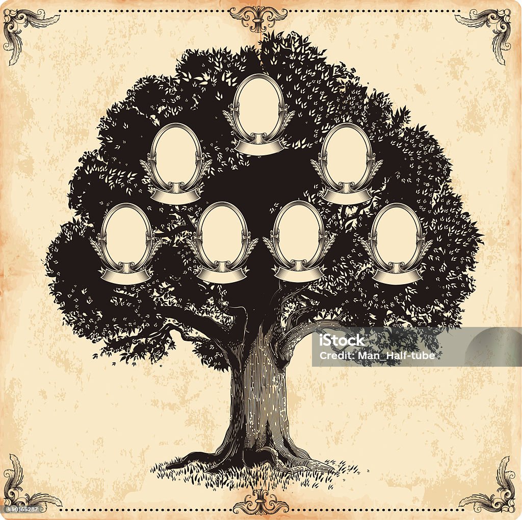Family tree Family tree, picture frames are removable. Eps8 Family Tree stock vector