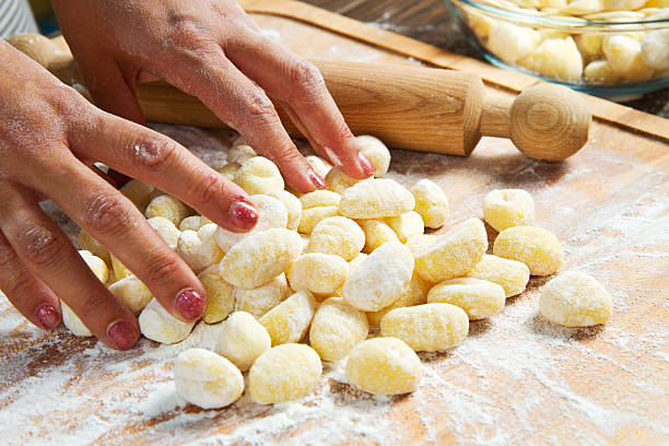istock Fresh homemade potato gnocchi ready for cooking 450165445