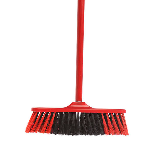 istock Close up of red black broom. 450166461