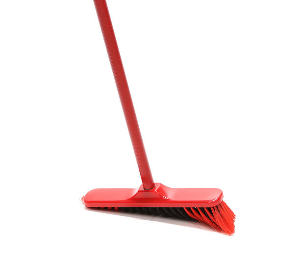 istock Close up of red black broom. 450166521