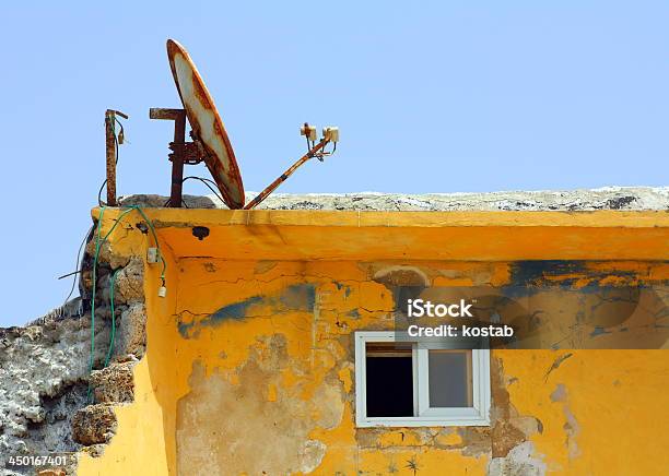 Walkup Apartment With Rusty Satellite Antenna Tel Avivisrael Stock Photo - Download Image Now