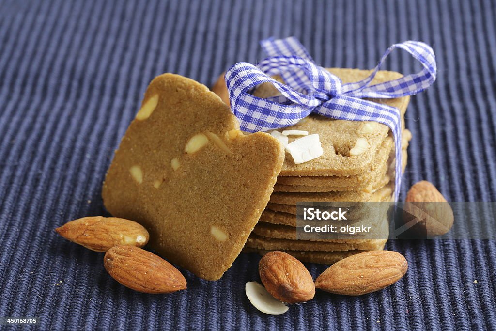 pile of butter almond cookies  delicate and crispy Almond Stock Photo