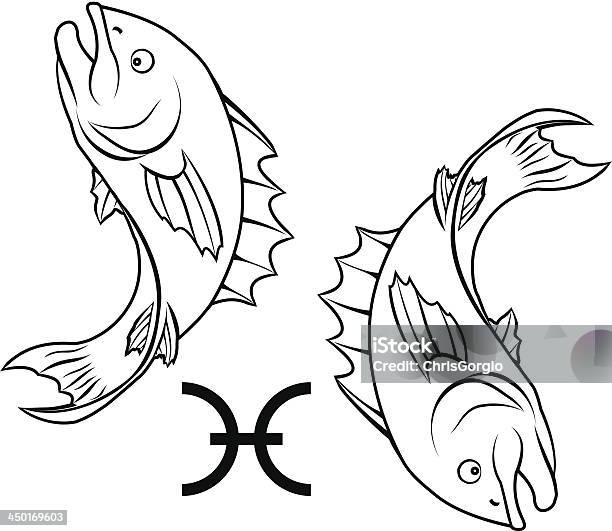 Pisces Zodiac Horoscope Знаки Зодиака — стоковая векторная графика и другие изображения на тему Векторная графика - Векторная графика, Астрономия, Без людей