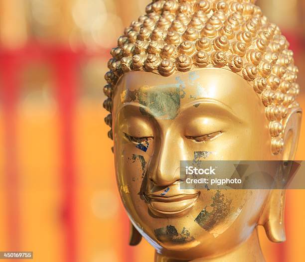 Volto Del Buddha - Fotografie stock e altre immagini di Ambientazione tranquilla - Ambientazione tranquilla, Antico - Condizione, Arte