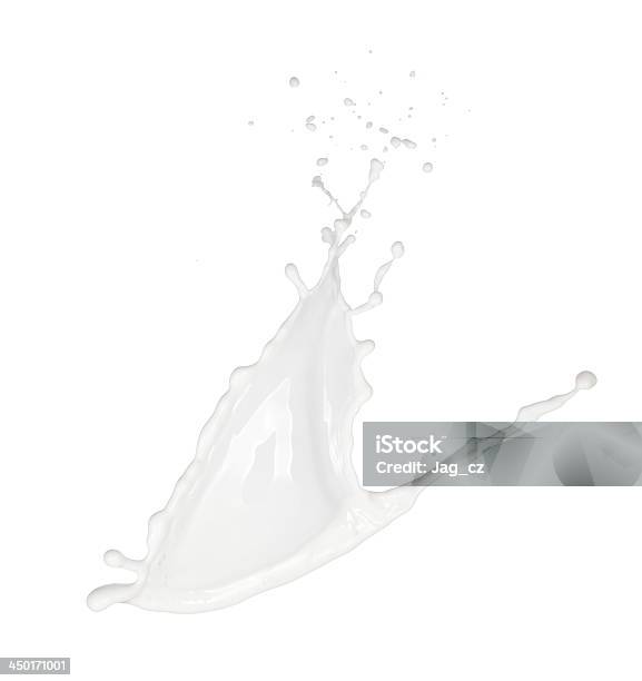 Milk Splash Stock Photo - Download Image Now - Cream - Dairy Product, Cut Out, Dairy Product