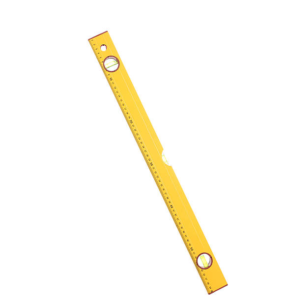 istock Closeup of yellow building level. 450177219
