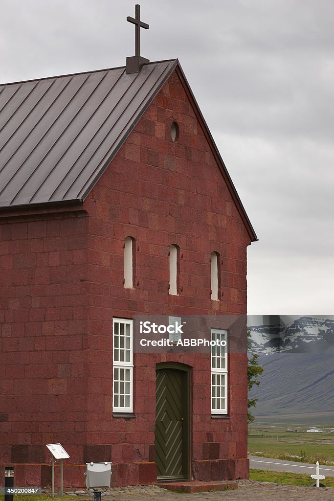 Holar church 1763.  Grès rouge.  Islande septentrionale. - Photo de Architecture libre de droits