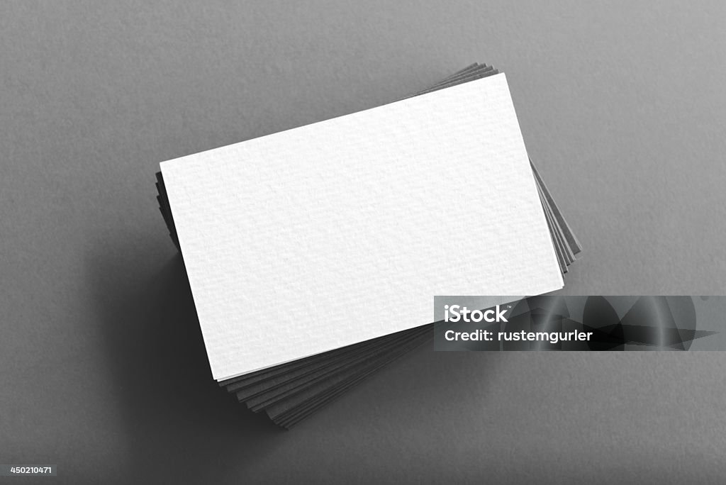Pile of blank business cards on table Blank business cards Business Card Stock Photo