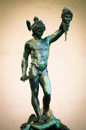 Hercules and Cacus , Benvenuto Cellini's sculpture in Florence,Italy