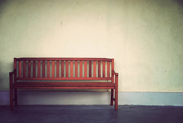 istock Wooden bench on vintage background 450212303