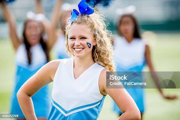 High School Cheerleaders Stock Photo - Download Image Now - 18-19 Years, Adult, American Football - Sport