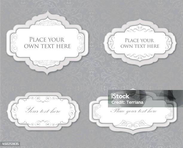 Set Of Vector Vintage Labels Stock Illustration - Download Image Now - Abstract, Art, Art And Craft