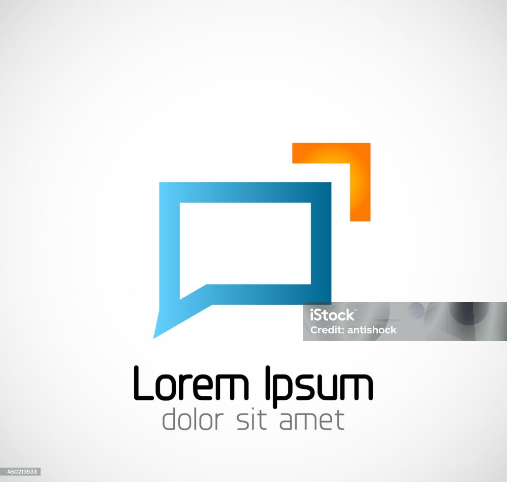 Vector message background Conceptual communication background. Multi Colored stock vector