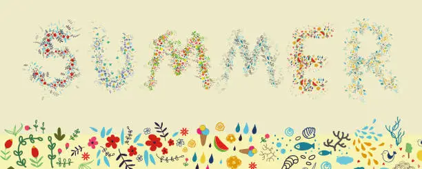 Vector illustration of Summer banner