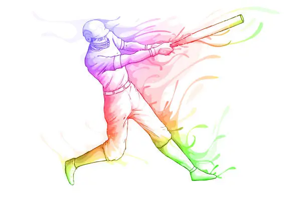 Vector illustration of Baseball Player