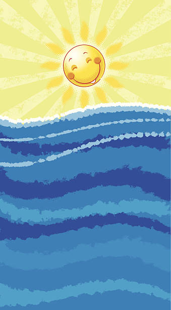 Bекторная иллюстрация Солнце и море