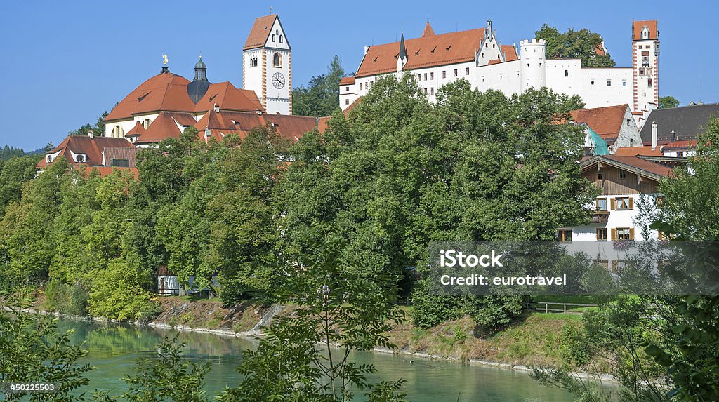 Fuessen,Allgaeu,Bavaria,Germany the popular Village of Fuessen in Allgaeu near Neuschwanstein Castle in Schwangau,Bavaria,Germany Allgau Stock Photo