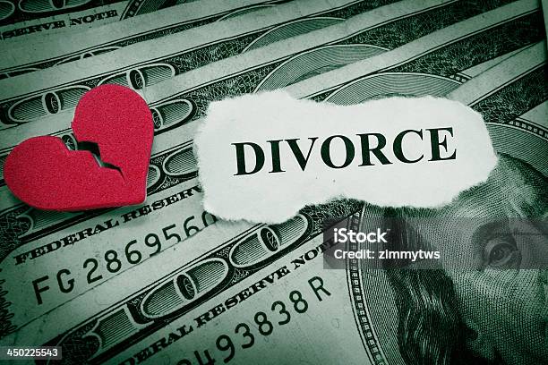 Broken Heart Stock Photo - Download Image Now - Currency, Divorce, Alimony